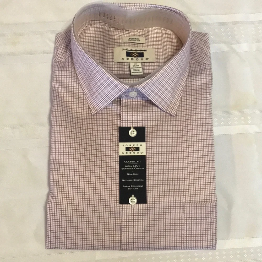 (121)NWT Mens long sleeve dress shirt by Joseph Abboud. Size 18 34/35 - Picture 1 of 11